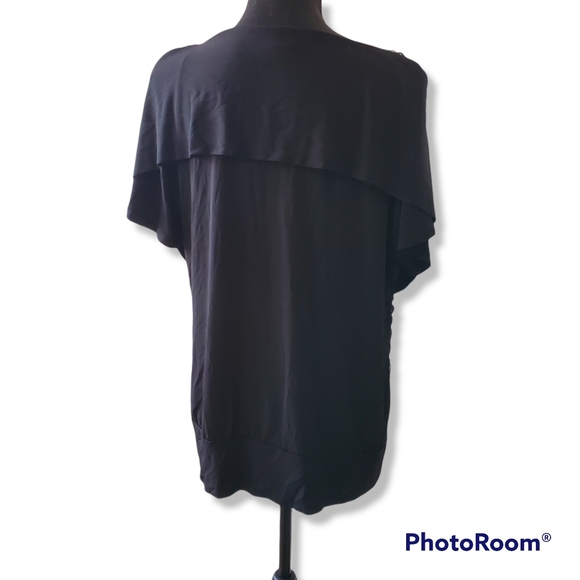 Black Top With Ruffles - Picture 2 of 2